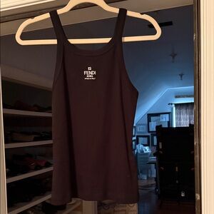 New w/o tag Fendi Women's black Tank Top medium